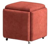 KeephenEU 5 po en 1 en Pouf Multifonctionnel pour Chambre de Maquillage empilable de Chambre à Coucher avec des Roues pivotantes et Chaise de Cube de Repos Innovate