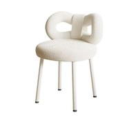 KeephenEU Tabouret de vanité Blanche avec Dossier à Bowknot pour Femmes Chaise de Maquillage de Chambre à Coucher pour Filles Innovate