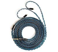 keephifi 2M 2 mètres Câble IEM KBEAR ST12 Plus 2M Câble de casque 8 fils 4N OFC Plaqué argent Tressé MMCX 3,5 mm IEM Cable pour WESTONE B50/W40/W60 (Bleu Noir, MMCX)