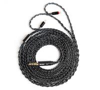 keephifi 2PIN 3.5MM 2 mètres Câble IEM 2M Câble KBEAR ST12 Plus 2M Câble de casque tressé 8 fils 4N OFC plaqué argent 2PIN standard 3,5 mm pour KZ ZST/EDX/ZS10/AS10 (noir, 2PIN-S)