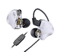 keephifi CCZ DC02 Écouteurs Filaire Intra-Auriculaires avec Micro,Casque Audio Monitoring IEM à Double Circuit Magnétique DD,Oreillette avec Diaphragme Composite PU+Pet pour Musiciens,Gaming,Chanteur