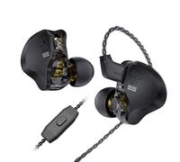 keephifi CCZ DC02 Écouteurs Filaires avec Micro,Intra-Auriculaires Oreillette Ear Monitor Double Circuit Magnétique DD IEM,Diaphragme Composite PU + Pet,Casque avec Fil DJ pour Gaming,Musicien