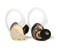 keephifi CCZ MC04 Écouteurs Intra Auriculaires, Ecouteurs Filaire avec Câble Anti-Noeuds et Fiche 3.5mm OFC Argenté, Écouteurs Gaming 10mm Driver Hybride 1DD+1BA, in Ear Monitor sans Latence pour DJs