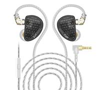 keephifi Écouteurs filaires KZ AS16 PRO IEM, moniteur intra-auriculaire HIFI 8BA avec microphone, répartition de fréquence PCB, fil tricanal, 20-40 kHz