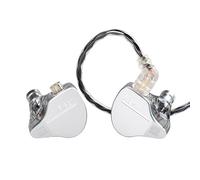 keephifi KBEAR IEM Flash 1BA+1DD Écouteurs HiFi in Ear Monitor, Moniteur Intra-auriculaire avec Couvercle CNC, Pilote Dynamique 10 mm, câble détachable(Gris, sans Micro)