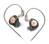 keephifi KZ EDX Pro Écouteurs IEM KZ in Ear Monitor Intra-Auriculaires filaires avec Double DD Écouteurs Intra-Auriculaires HiFi stéréo pour scène, écouteurs filaires avec Amovibles(Noir, sans Micro)
