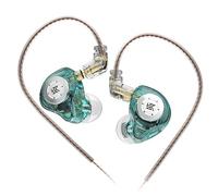 keephifi KZ EDX Pro KZ in Ear Monitor KZ écouteurs Intra-Auriculaires KZ Casque 1DD IEM HiFi Stéréo Écouteurs Filaires pour Chanteurs Audiophiles(Cyan, sans Micro)