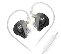 keephifi KZ EDXS Écouteurs Intra-Auriculaires 10 mm Pilote Dynamique HiFi 3D en métal, écouteurs filaires KZ IEMS avec Son Haute résolution et câble Amovible (avec Micro)