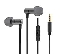 keephifi Sleep Earbuds-KBEAR LittleQ Écouteurs Intra-Auriculaires stéréo filaires avec Microphone Composite de 6 mm, résolution puissante, Isolation du Bruit avec Microphone (Argent avec Micro)