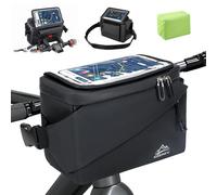 KEEPIFY 4.5L Sacoche de Guidon Vélo Étanche, Sacoche Avant de Vélo Guidon avec Adaptateur, Écran Tactile, Support Téléphone, Sangle d'Épaule Amovible, Sac de Panier Adapté aux Électrique
