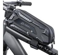 KEEPIFY Sacoche Cadre Vélo Super Support, Sacoche Vélo de Tube Horizontale Étanche et Légère, Nouvelle Sacoche Top Tube à Fermeture Éclair Autobloquante pour Vélo de Route et de Montagne - Noir