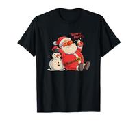Keepin' It Frosty Santa Claus Snowman Christmas Chill T-Shirt