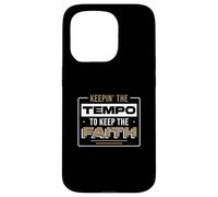 Keepin' The Tempo to Keep The Faith for a Worship Drummer Coque pour iPhone 15 Pro