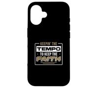Keepin' The Tempo to Keep The Faith for a Worship Drummer Coque pour iPhone 16
