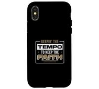 Keepin' The Tempo to Keep The Faith for a Worship Drummer Coque pour iPhone X/XS