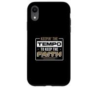 Keepin' The Tempo to Keep The Faith for a Worship Drummer Coque pour iPhone XR