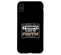 Keepin' The Tempo to Keep The Faith for a Worship Drummer Coque pour iPhone XS Max
