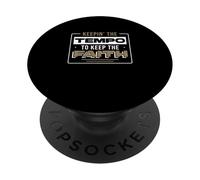 Keepin' The Tempo to Keep The Faith for a Worship Drummer PopSockets PopGrip Adhésif