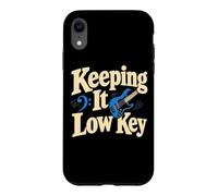 Keeping It Low Key Bass Guitar Player Humour Coque pour iPhone XR