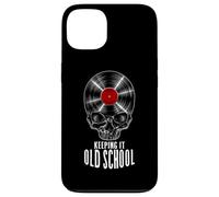 Keeping It Old School Collector Disque Vinyle Vintage Crâne Coque pour iPhone 13