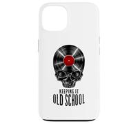 Keeping It Old School Collector Disque Vinyle Vintage Crâne Coque pour iPhone 13