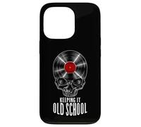 Keeping It Old School Collector Disque Vinyle Vintage Crâne Coque pour iPhone 13 Pro