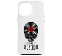 Keeping It Old School Collector Disque Vinyle Vintage Crâne Coque pour iPhone 13 Pro Max