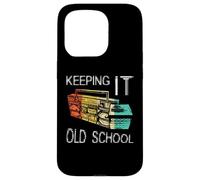 Keeping It Old School - Retro Boombox 80s 90s Hip Hop Music Coque pour iPhone 15 Pro