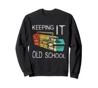 Keeping It Old School - Retro Boombox 80s 90s Hip Hop Music Sweatshirt