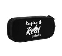 Keeping It Real Estate Pencil Bag Grande capacité Double Couche Office School Portable Pencil Case