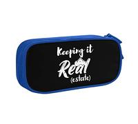 Keeping It Real Estate Pencil Bag Grande capacité Double Couche Office School Portable Pencil Case