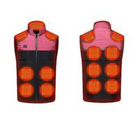 Keepink Gilet chauffant pour homme et femme - Gilet chauffant électrique rechargeable avec 15 zones de chauffage - Manteaux grande taille pour l'extérieur 36-48 (batterie non incluse), 1 x rose, 36