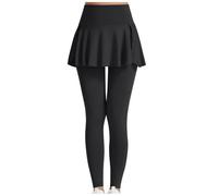 Keepink Legging de tennis avec poches pour femme - Legging de yoga, de tennis et de pickleball - Jupe athlétique avec leggings taille haute - Pour le golf, le tennis, 067* Noir, S