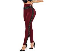 Keepink Leggings de sport pour femmes - Pantalon de yoga extensible course à pied sport - Taille haute - Leggings noirs - Entraînement gym sport dames - Coutures dentelle tendance - Pantalon de