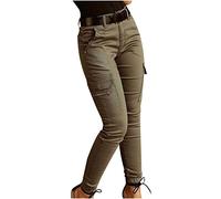 Keepink Pantalon de travail cargo pour femme - Taille haute - Legging de sport avec poches multiples - Pantalon de jogging extensible - Pantalon de sport - Gym Fitness Yoga Combat - Pantalon