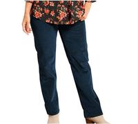 Keepink Pantalon en velours côtelé pour femme - Taille élastique avec poche - Pantalon décontracté - Coupe décontractée - Pantalon long extensible et léger - Pantalon à jambe droite, Bleu (01), 3XL