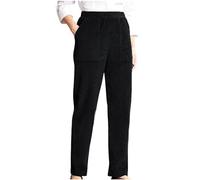 Keepink Pantalon en velours côtelé pour femme - Taille élastique avec poche - Pantalon décontracté - Coupe décontractée - Pantalon long extensible et léger - Pantalon à jambe droite, XXL