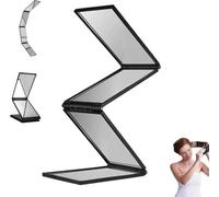 Keeplus Miroir Pliable Multi-Angles pour Se Couper Les Cheveux - Vue Arrière de la Tête Disponible, Miroir 360 degrés pour se Couper Les Cheveux, Miroir 4 Faces Pliable - Miroir de barbier