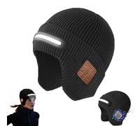 Keeplus Rechargeable Bluetooth Beanie Hat with Light, TR-BTD3 Smart Bluetooth Beanie with 3-Stage LED Lighting, Musique Bonnet Casque Stéréo, LED Bonnet Bluetooth Bonnet Homme/Femme