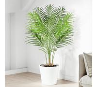 Keeplush Plante Artificielle Areca Palmier Artificiel 120cm Fausse Plante Interieur et Exterieur en Pot Plastique Arbre Artificiel Salon Balcon Chambre Verte Décoration (1 Pack)