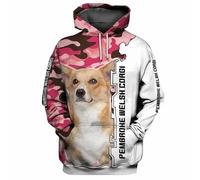 keepmore Camouflage 3D imprimé Sweat à Capuche Unisex Pullover Funny Golden Retriever Dog Pattern Sweat à Capuche Casual Street Tracksuit