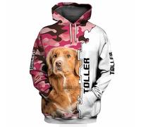 keepmore Camouflage 3D imprimé Sweat à Capuche Unisex Pullover Funny Golden Retriever Dog Pattern Sweat à Capuche Casual Street Tracksuit