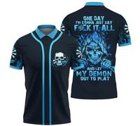 keepmore Drôle 3D Dart Imprimer Polo Homme Casual Revers Pull Tops Patte De Boutonnage Jeu de Fléchettes Tonnerre Éclair Graphique Golf Porter T-Shirt