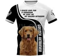 keepmore Été Mode T-Shirt des Femmes Hommes Alaskan Malamute/Golden Retriever/Bloodhound 3D Imprimé drôle de Chien Tee Tops T-Shirts Unisex