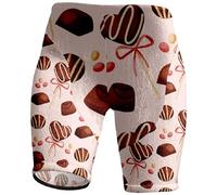 keepmore Femmes Cyclisme Shorts De Cyclisme Rembourrés Cuissards De Vélo Imprimé Chocolat Rapide Séchage pour VTT