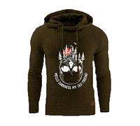 keepmore Hello Darkness My Old Friends, Sweat à Capuche drôle pour Homme avec imprimé crâne