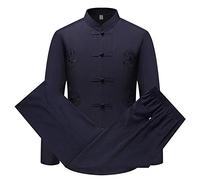 keepmore Hommes Costume Tang Traditionnel Chinois Vêtements Arts Martiaux Kung Fu Costume Hanfu Manche Longue/Manche Courte Chemise Manteau Tops et Pantalon
