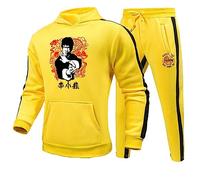 keepmore Li Xiaolong Hoodie et Joggers 3D Printed Tracksuit Set Outfit Kung Fu Martial Art Li Xiaolong Costume pour Homme Femmes