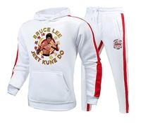 keepmore Li Xiaolong Sweat à Capuche et Joggers Pantalon Set Kung Fu Art Martial Art Li Xiaolong Ensemble de survêtement imprimé en 3D pour Hommes Femmes