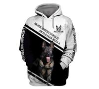 keepmore Ne jamais sous-estimer Un Vieil Homme avec Un Berger Allemand Sweat à Capuche imprimé en 3D Pull Streetwear Tracksuit Love Dog Gift